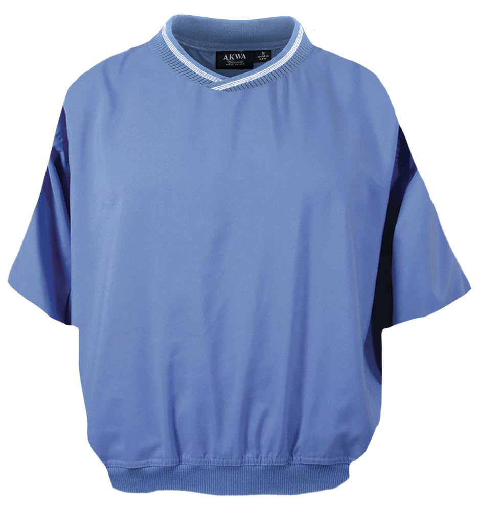 Akwa Made in USA Men's Microfiber Water Repellent Short Sleeve Pullover Golf Windshirt