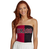 Lojobands Women's Tailgate Outfit College Two Tone Color Block Tube Top Made in USA One Size Fits Most