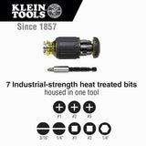Klein Tools 80027 Screwdriver Set, 11-in-1 Multi-bit Screwdriver, 6-in-1 Stubby Screwdriver, Phillips, Slotted, Square, Torx Bits, 2-Piece