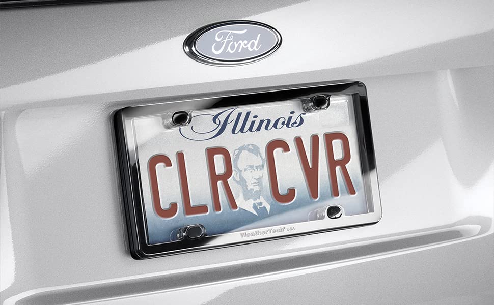 WeatherTech ClearCover License Plate Cover and Frame, Baby Blue