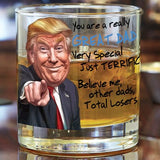 Funny Novelty Glass for Dad - Donald Trump Father's Day Beer, Whiskey, or Can Glass Gift, Funny Father’s Day Gift for Husband, Father, or Stepfather - Trump Stuff Maga Merch (101-15193-D, PINT)