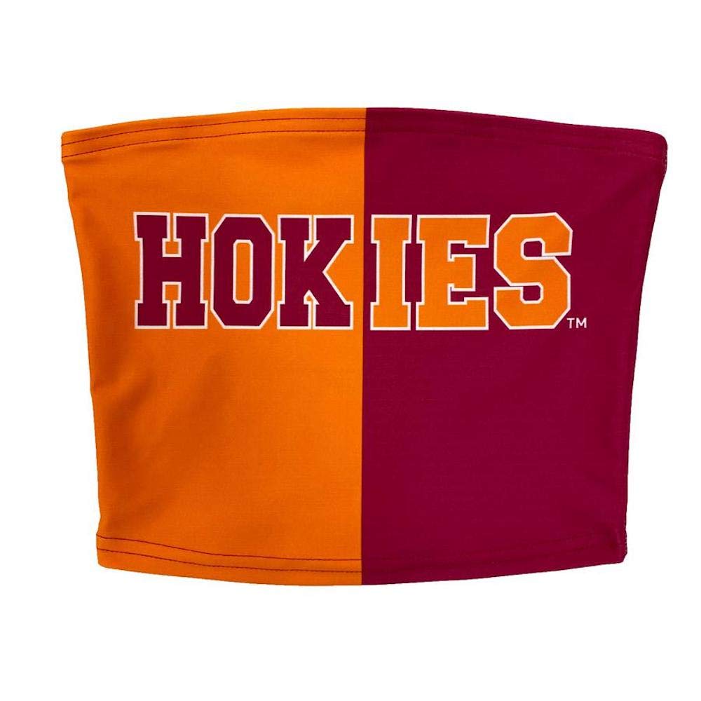 Lojobands Women's Tailgate Outfit College Two Tone Color Block Tube Top Made in USA One Size Fits Most