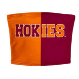 Lojobands Women's Tailgate Outfit College Two Tone Color Block Tube Top Made in USA One Size Fits Most