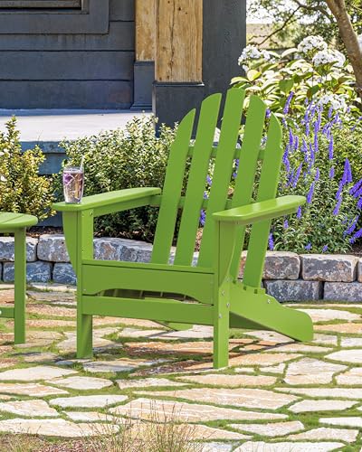 POLYWOOD AD4030PB Classic Outdoor Adirondack Chair, Pacific Blue
