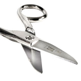 Klein Tools 2100-8 Scissors, Made in USA, Electrician Free Fall Snips, Stainless Steel Cut 19 and 23 AWG Electrical Communication Wire, Cable and Cordage