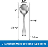 Bouillon Spoon Set of 24 Windsor Stainless Steel 18/10 Made in the USA by Sherrill Manufacturing 7340006881055 UEI KRGEC7XHJR76