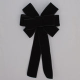 Ivory Brushed Velvet Gold Lame Backed Wire Edge Christmas Bow - Handcrafted in USA (8 inch bow)