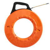 Klein Tools 56059 Non-Conductive Fiberglass Fish Tape, Made in USA, 200-Foot Wall Snake is 3/16-Inch Wide Multi-Groove Fish Tape and Pulls to 500-Pound