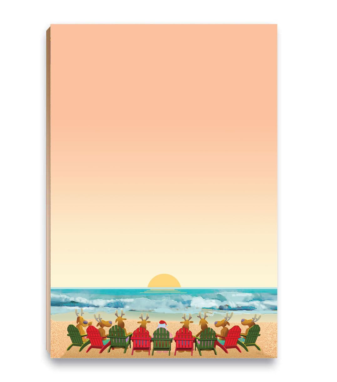 Stonehouse Collection Holiday Beach Sunset To Do List Notepad with Magnet - 8.5" x 5.5" - USA Made- Christmas Notepads 50 Sheets - Made in USA - Grocery, Shopping, Daily Tasks List