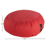 Hugger Mugger Zafu Meditation Cushion - Support in Cross-Legged Sitting, Buckwheat Filled, Durable Fabric, Convenient Handle, Handmade in USA