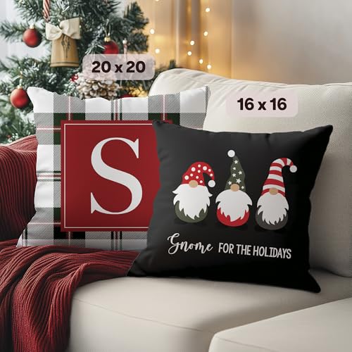 Fabric Textile Products Custom Pillow - USA Made - Christmas Throw Pillows - Personalized Pillows - Christmas Pillow - Personalized Gift - Grandparent & Couples Gifts - Holiday Decor (16"x16")