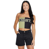 Lojobands Women's Tailgate Outfit College Two Tone Color Block Tube Top Made in USA One Size Fits Most