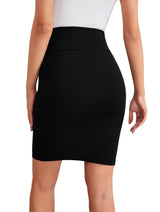 Sweet Hearts Mini Pencil Skirt for Women- Above Knee Silky Basic Bodycon Skirt Made in USA