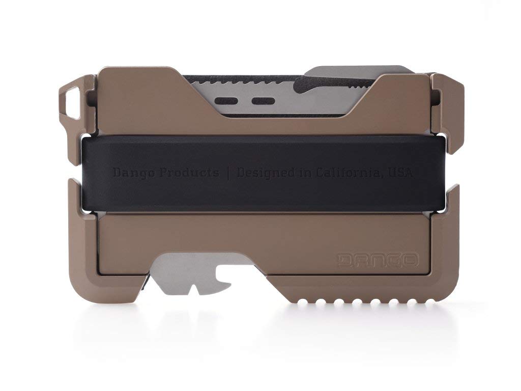 Dango Slim Minimalist Wallet for Men - RFID Blocking - Leather + Multi-Tool