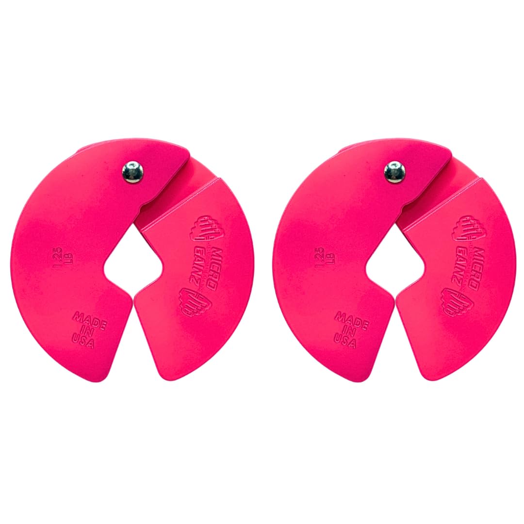 Micro Gainz Dumbbell Fractional 1.25lb Weight Plate, Ideal for Micro Loading, (Choose Color) 2 Piece Fractional Weight Plates, Designed for Dumbbell Training, Made In USA