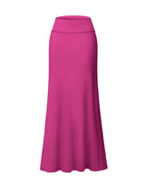 Hybrid & Company Women Versatile Fold Over Waist Maxi Skirt/Convertible Dress