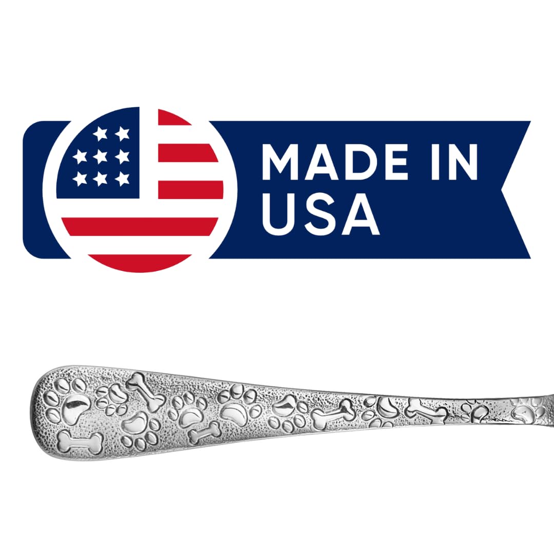 Liberty Tabletop Oliver Puppy 40 Piece Flatware Set Service for 8 Dog Themed Stainless Steel Silverware Made in the USA (40)