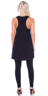 Popana Womens Casual Sleeveless Summer Tunic Tank Top for Leggings Made in USA