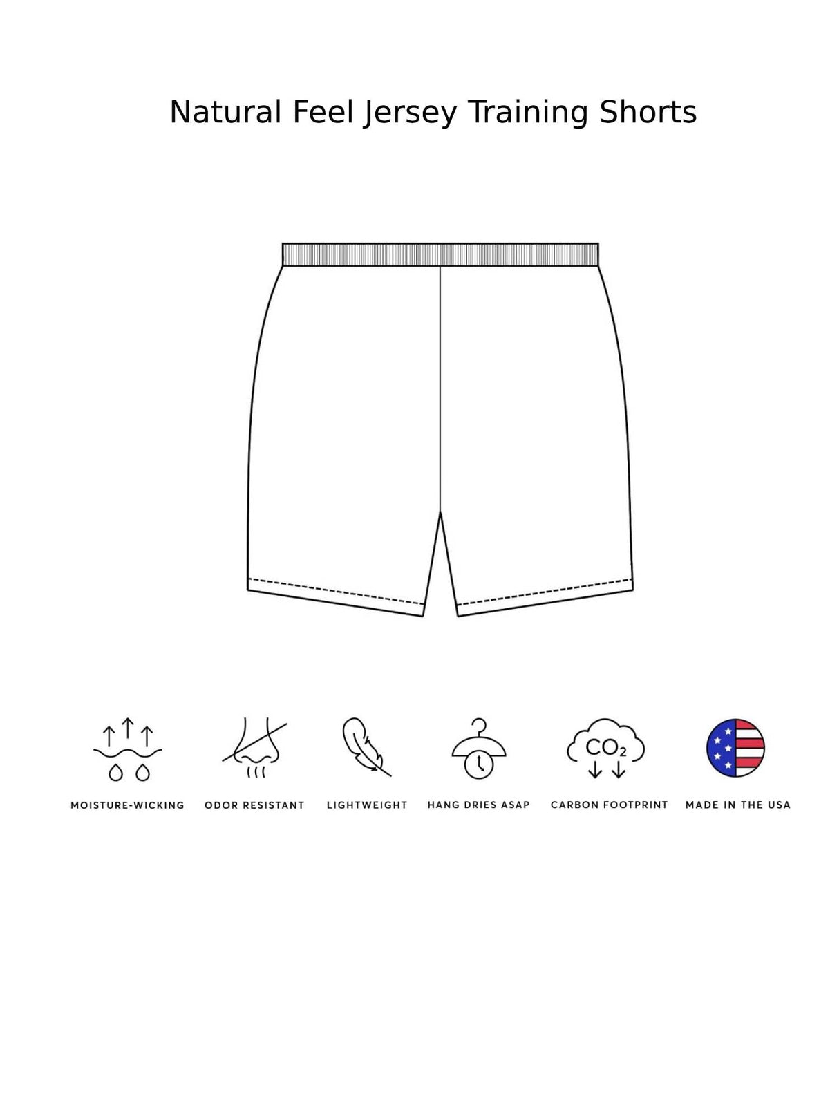 Expert Brand USA-Made Men's Natural-Feel Jersey Training Shorts