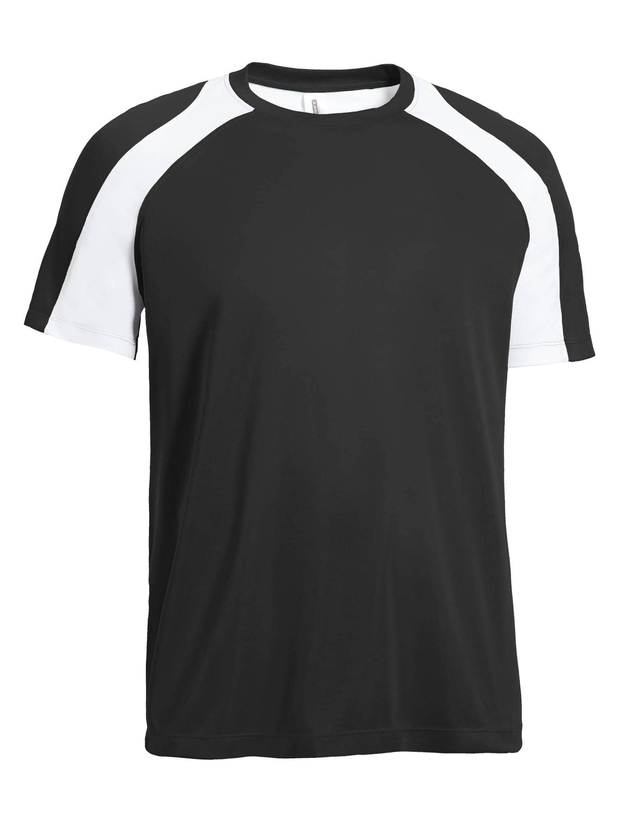 Expert Brand USA-Made Men's Drimax Dry Fit Raglan Colorblock Athletic T-Shirt