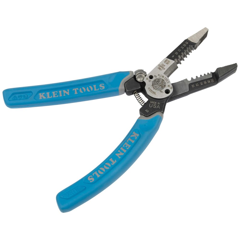 Klein Tools K12035 Klein-Kurve Wire Cutters, Heavy Duty Wire Stripping Tool, Made in USA