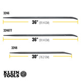 Klein Tools 3248 Round 7/8-Inch x 30-Inch Connecting Bar, Made in USA, Sleever Bar for Aligning, Prying and Chiseling