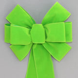 Ivory Brushed Velvet Gold Lame Backed Wire Edge Christmas Bow - Handcrafted in USA (8 inch bow)