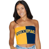 Lojobands Women's Tailgate Outfit College Two Tone Color Block Tube Top Made in USA One Size Fits Most