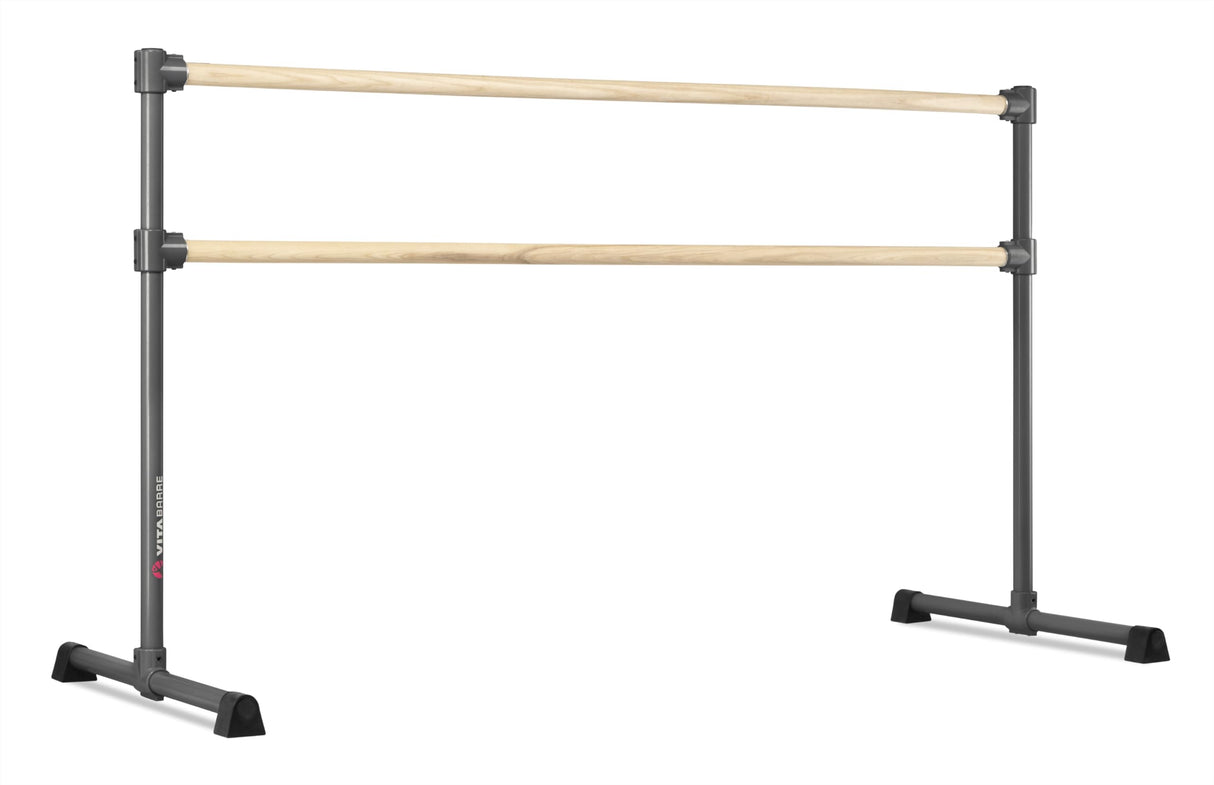 VITA Barre Portable Freestanding Double Ballet Barre, Extreme, Wood | Fixed Height, Made in USA, Home or Gym Exercise Equipment for Kids & Adults | Dance, Fitness, Pilates