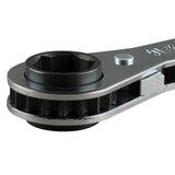 Klein Tools 68310 Ratcheting Refrigeration Wrench, Made in USA, Reversible Wrench with 3/16 and 5/16-Inch Square and 1/4 and 3/8-Inch Square Sizes