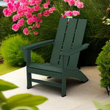 POLYWOOD AD420BL Modern Adirondack Chair, Black