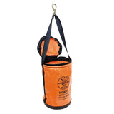 Klein Tools 5109 Canvas Bucket, Wide-Opening Straight-Wall Tool Bucket is Made of No. 6 Canvas with Black Molded Bottom, 75-Pound Load Rated