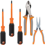 Klein Tools 1005RINS Insulated Pliers, Made in USA, Cutting / Crimping Tool for Insulated and Non-Insulated 10 to 22 AWG Wire and Connectors,1000V Rated