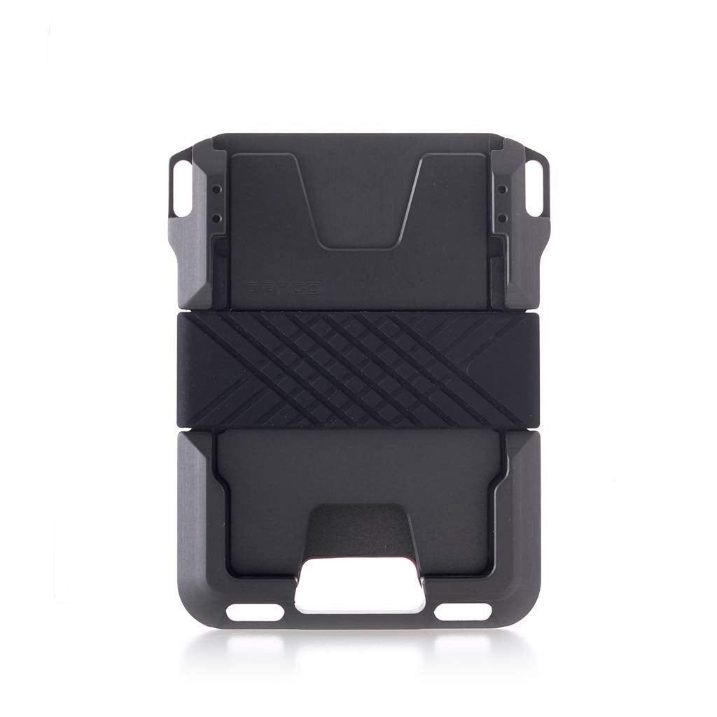 Dango Slim Minimalist Wallet for Men - RFID Blocking - Leather- Bifold, Rawhide/Raw Aluminum