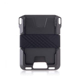Dango Slim Minimalist Wallet for Men - RFID Blocking - Leather- Bifold, Rawhide/Raw Aluminum