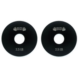 Micro Gainz Steel Olympic Barbell Weight Set of 2 Plates, 2.5lb, 5lb or 10lb, Plate Set Designed for Strength Training & Loading Bar Weights, Made in USA