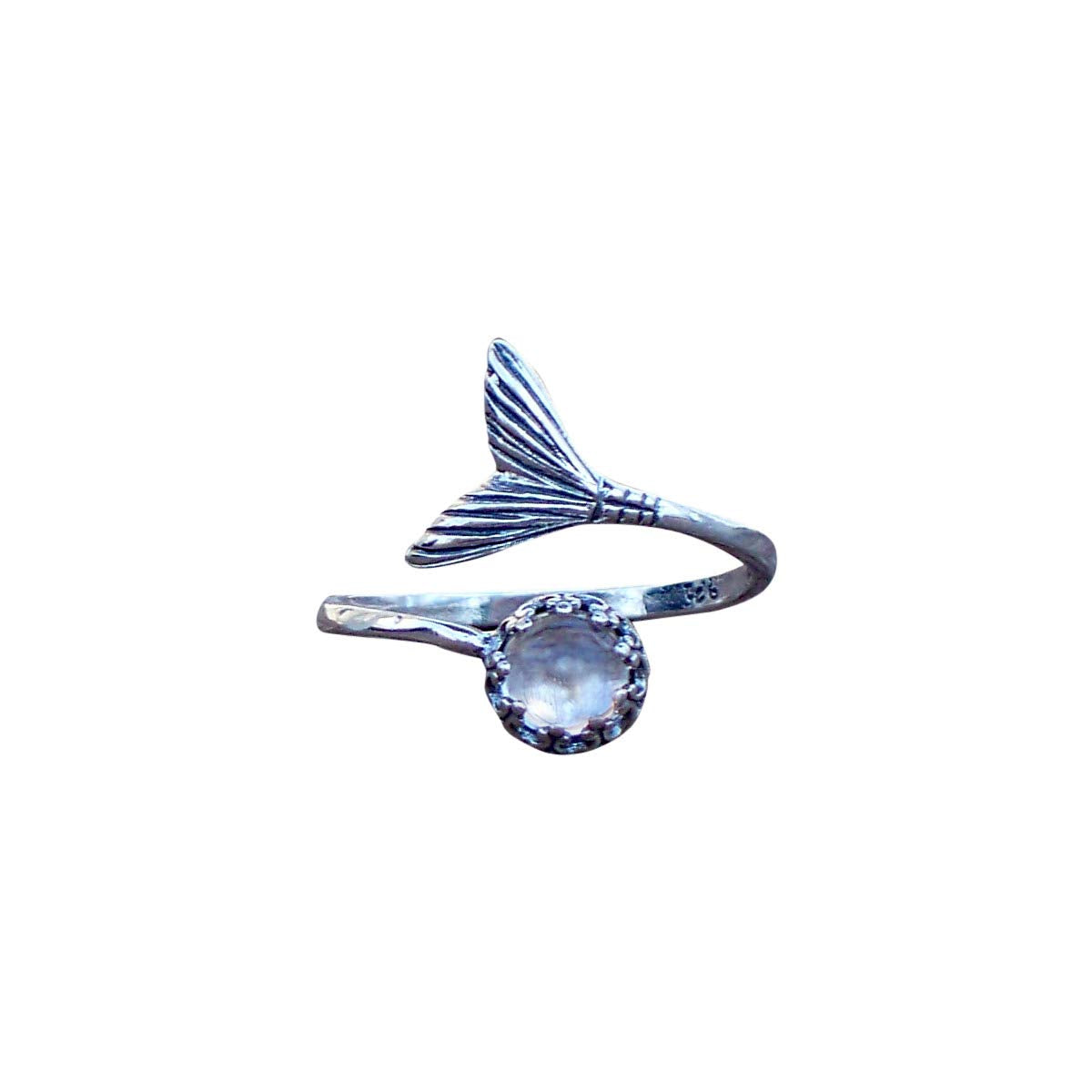 Bottled Up Designs Handmade Mermaid Adjustable Ring, Recycled Bottle Glass, Sterling Silver, Eco Friendly, Made in USA, Birthday Gifts, Mothers Day, Women, Anniversary (Mason Jar Aqua)