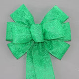 Red Embossed Weatherproof Wreath Bow - Package Perfect Bows Made in USA (10 inch bow)