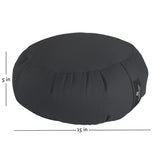 Hugger Mugger Zafu Meditation Cushion - Support in Cross-Legged Sitting, Buckwheat Filled, Durable Fabric, Convenient Handle, Handmade in USA