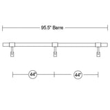 VITA Barre Wall-Mounted Single Ballet Barre, Classic WB15, Wood | Fixed Height, Made in USA, Home, Studio or Gym Exercise Equipment for Kids & Adults | Dance, Fitness, Pilates