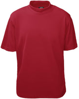 Akwa Men's Moisture Wicking Mock Turtle Tee Made in USA Lightweight Soft T-Shirt Made in USA