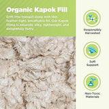 Bean Products Millet Pillow for Sleeping - Pillow Case Protector is 100% Organic Cotton Waterproof & Breathable - Fully Zipped Enclosure for Pillow Protection - Made in USA - Queen