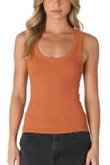 NIKIBIKI Women Seamless Reversible Ribbed Tank Top, Made in U.S.A, One Size