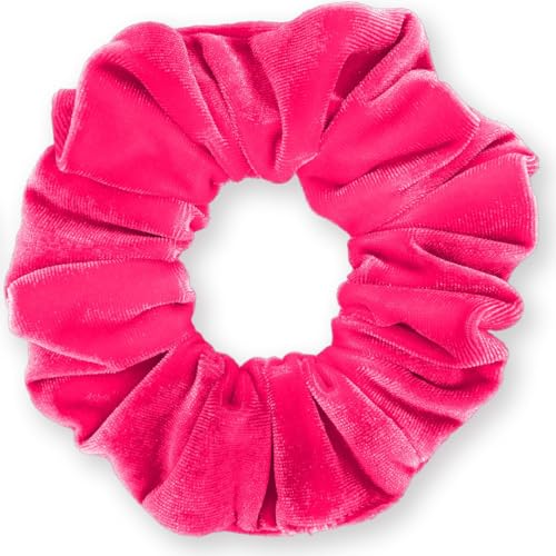 Velvet Scrunchies 3-Pack Gift Set Premium Plush Ponytail Holder Made in the USA Burgundy Forest Black