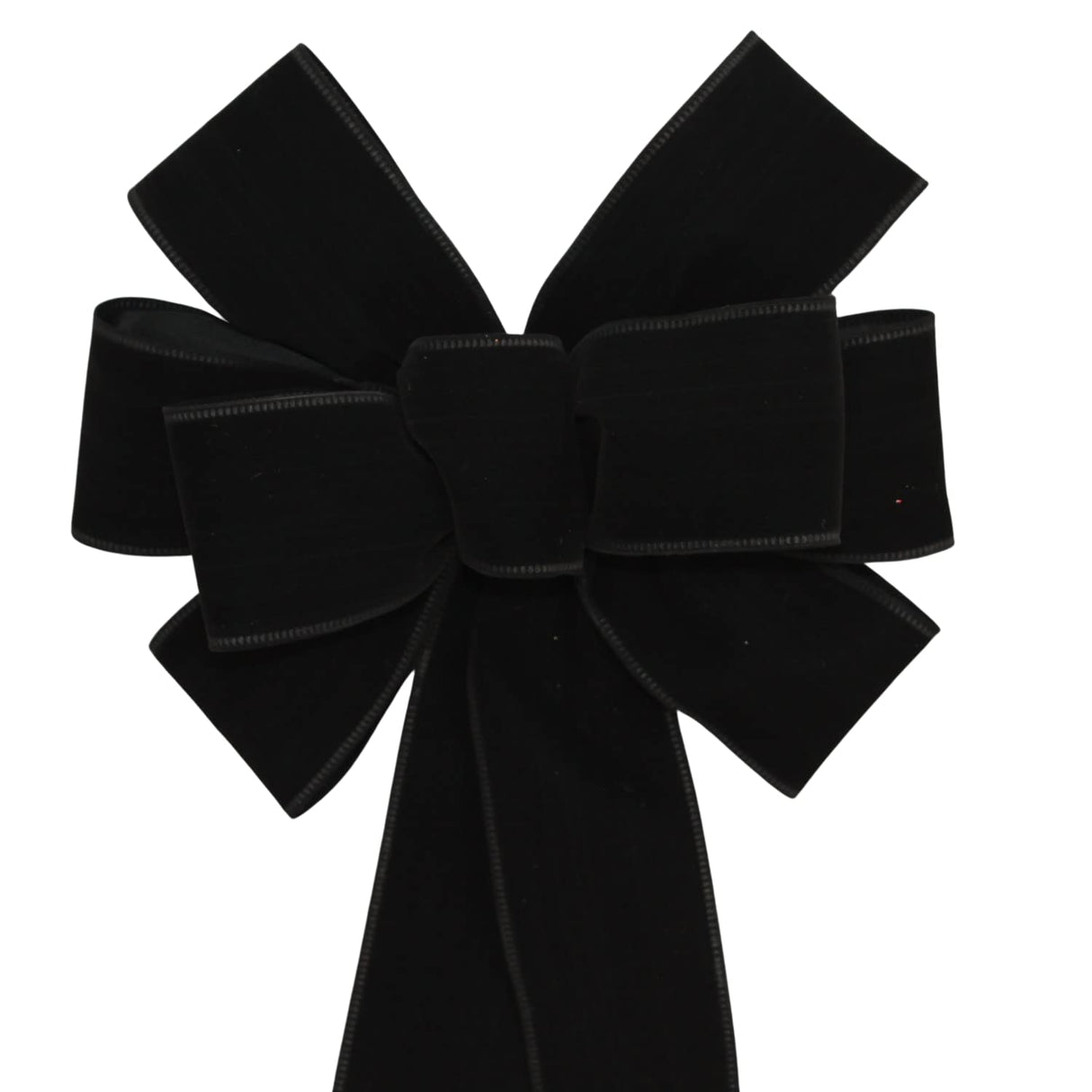 Ivory Brushed Velvet Gold Lame Backed Wire Edge Christmas Bow - Handcrafted in USA (8 inch bow)