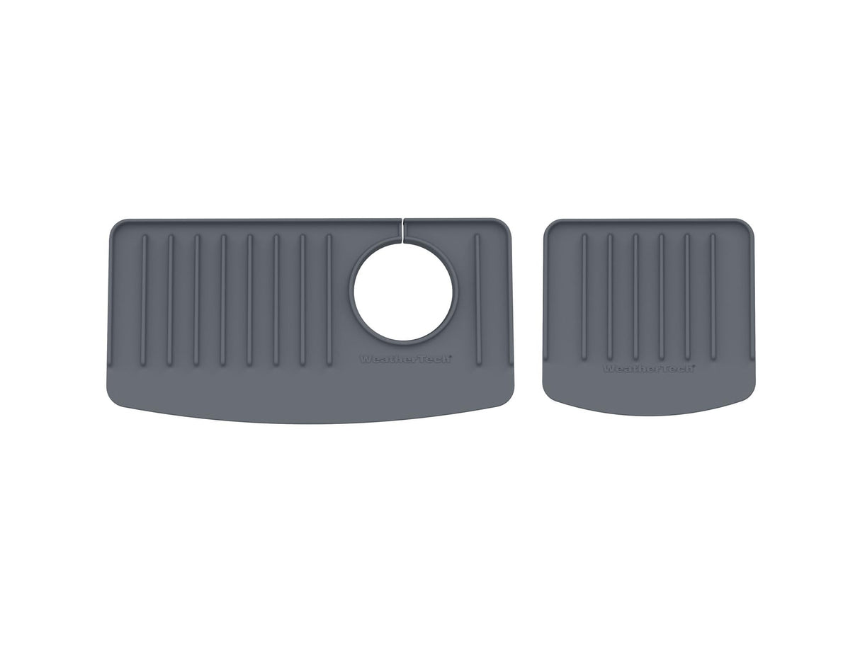 WeatherTech FaucetMat Duo - Protect Your Kitchen & Bathroom Countertops - Dark Grey/Slate