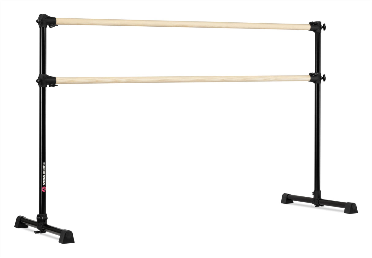 VITA Barre Portable Freestanding Double Ballet Barre, Prodigy, Wood | Adjustable Height, USA Made, Home or Gym Exercise Equipment for Kids & Adults | Dance, Fitness, Pilates