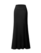 Hybrid & Company Women Versatile Fold Over Waist Maxi Skirt/Convertible Dress