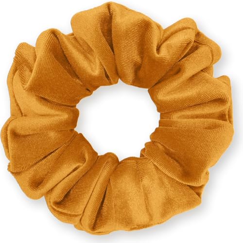 Velvet Scrunchies 3-Pack Gift Set Premium Plush Ponytail Holder Made in the USA Burgundy Forest Black