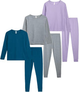 Sweet Hearts Girls' Thermal Underwear Set - 6 Piece Waffle Knit Top and Long Johns Base Layer Set: Made in USA (2T-16)